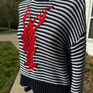 Classic navy and white stripe sweater